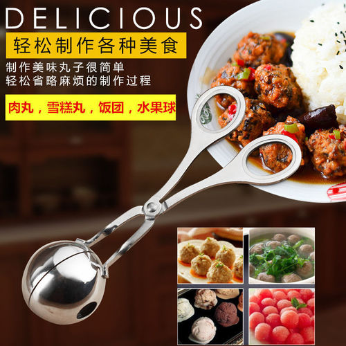 Stainless Steel 304 Meatball Maker, Meatball Pincer DIY Fish Ball Mold Food Holder Kitchen Creative Ball Maker