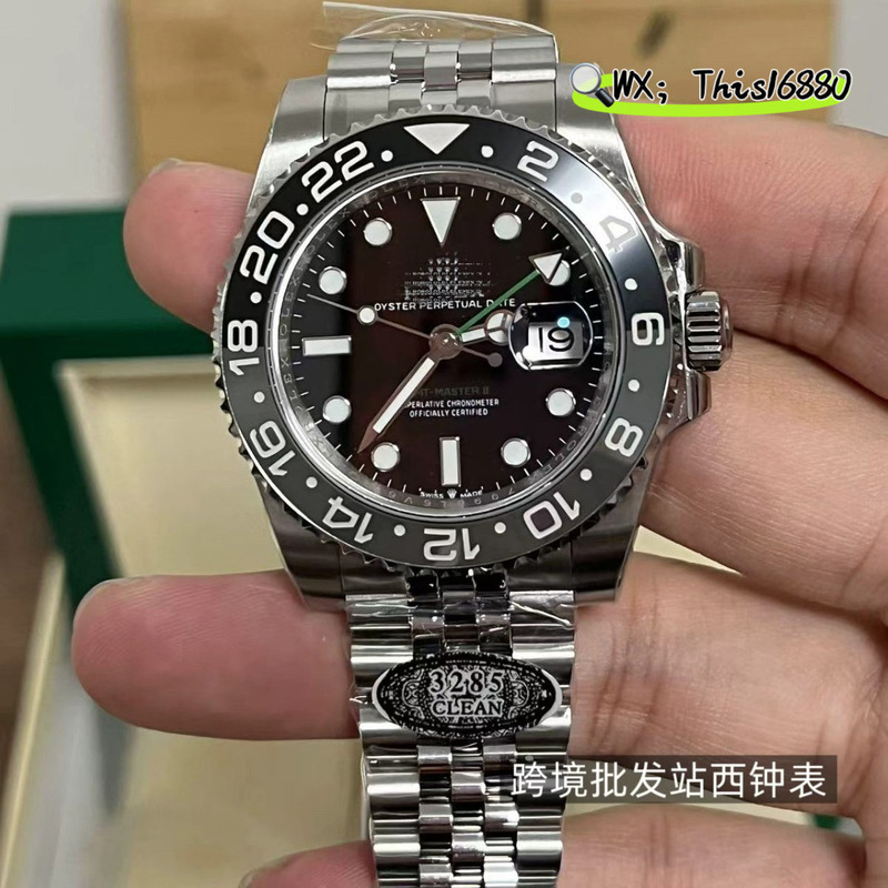 Independent Brand Gmt Black and Gray Greenwich 3285 Coke Bezel Automatic Watch High-Quality Mechanical Men's Watch Independent Brand Gmt Black and Gray Greenwich 3285 Coke Bezel Automatic Watch High-Quality Mechanical Men's Watch