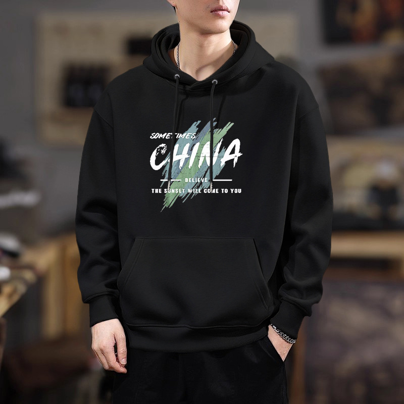 Peso pesado chaqueta con capuz marca de moda masculina primavera y otoño chaqueta con capuz chaqueta impresa suelta chaqueta de pareja chaqueta