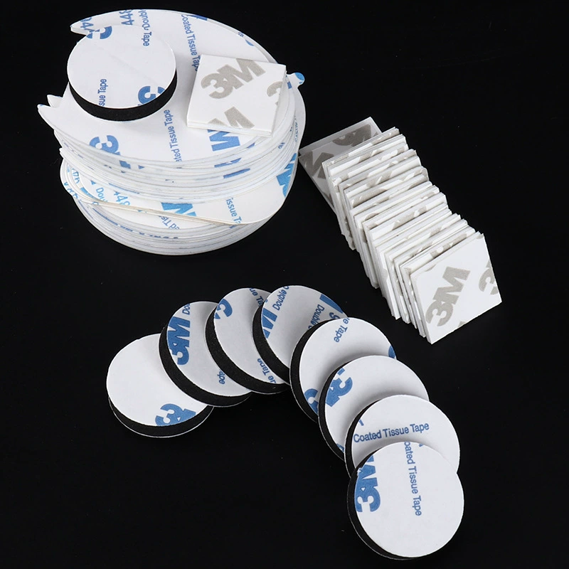 Круглый квадратный пенопластовый двусторонний клей для стен, высеченный двусторонний скотч длиной 3 м, можно очищать и наклеить, прочный бесследный поролоновый клей.