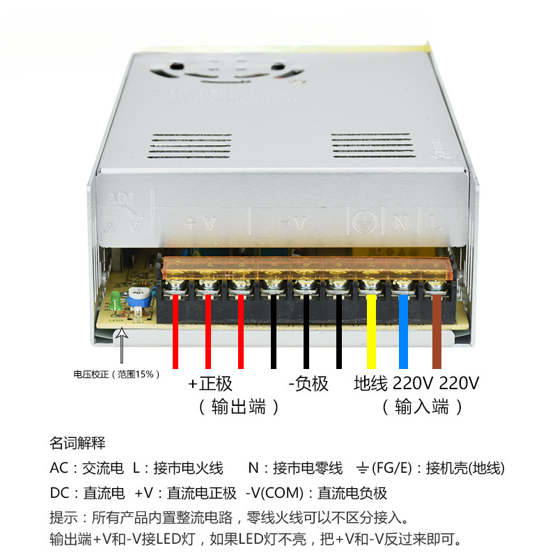 12V / 30A / 400W GEPT LED Switch Power Strip Lighthouse Outdoor Lightbox Transformer Module