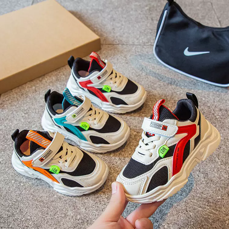 儿童老爹鞋2025春季新款时尚百搭休闲运动软底鞋男童透气跑步鞋子