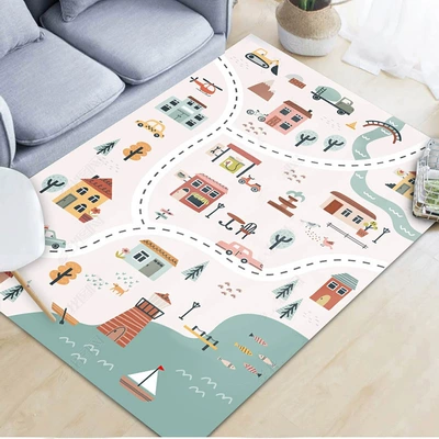 Avtomobil döşəmə paspasları – Room Reading Area Kindergarten Living - qybr-2031-80x120cm-crystal-velvet