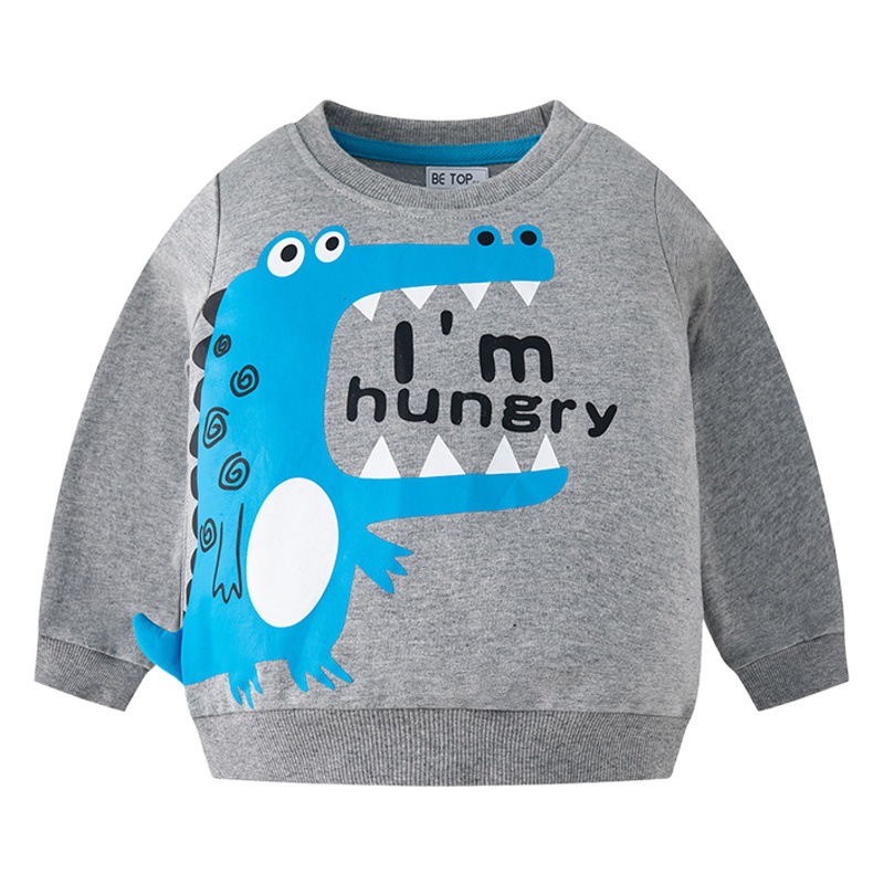 Ropa para niños dinosaurio dibujos animados tridimensional suéter para niños otoño bebé camisa de manga larga nuevo jersey entrega de una pieza