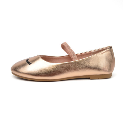 Fashionable and Cute Girls' Spring and Autumn Season Round-Eyed Performance Shoes, Korean Version All-Season Children's Princess Shoes