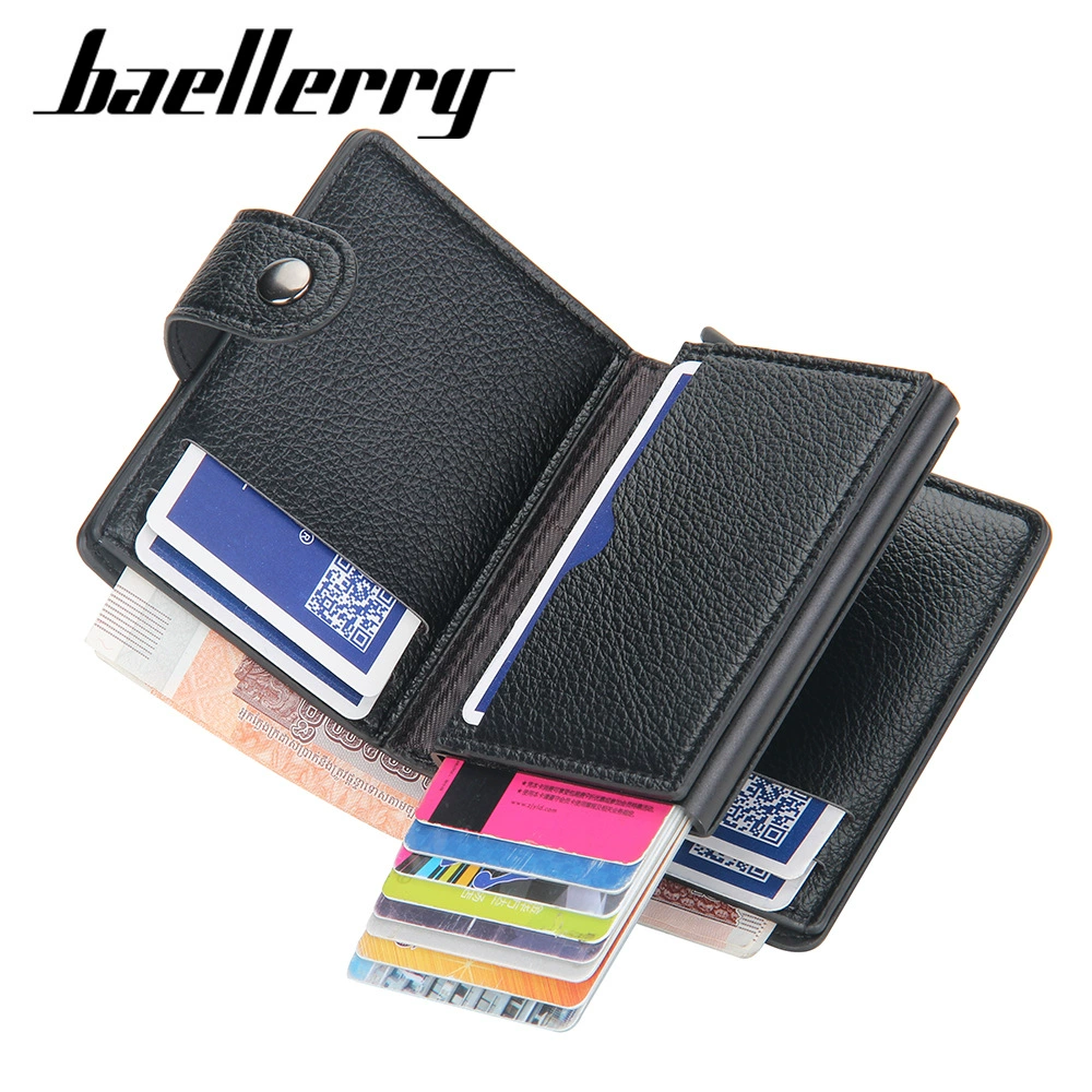 BAELLERRY анти-магнитный держатель для карт, короткая пряжка
