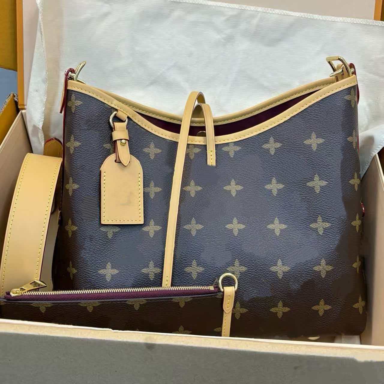 Large Capacity Women's Classic Monogram Crossbody Bag, Shoulder Bag, Fashion Commuter Tote Bag, Luxury Style - Thumbnail 7