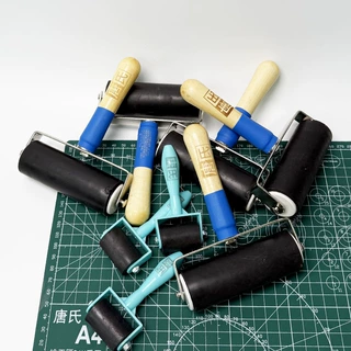 橡胶滚筒刷 涂刷工具 版画油墨颜料滚轮滚轴美术拓印滚子墨滚油滚