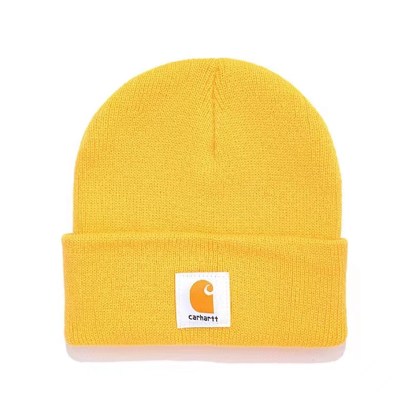 Otoño e invierno bordado para hombres y mujeres CARHARTT sombrero de punto al aire libre casual todo partido cálido frío sombrero adecuado para los desplazamientos diarios