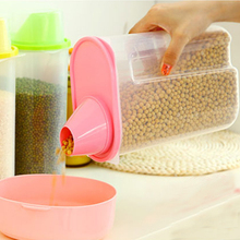 家用塑料透明大号密封罐五谷杂粮罐子易倾倒收纳盒厨房食品储物罐