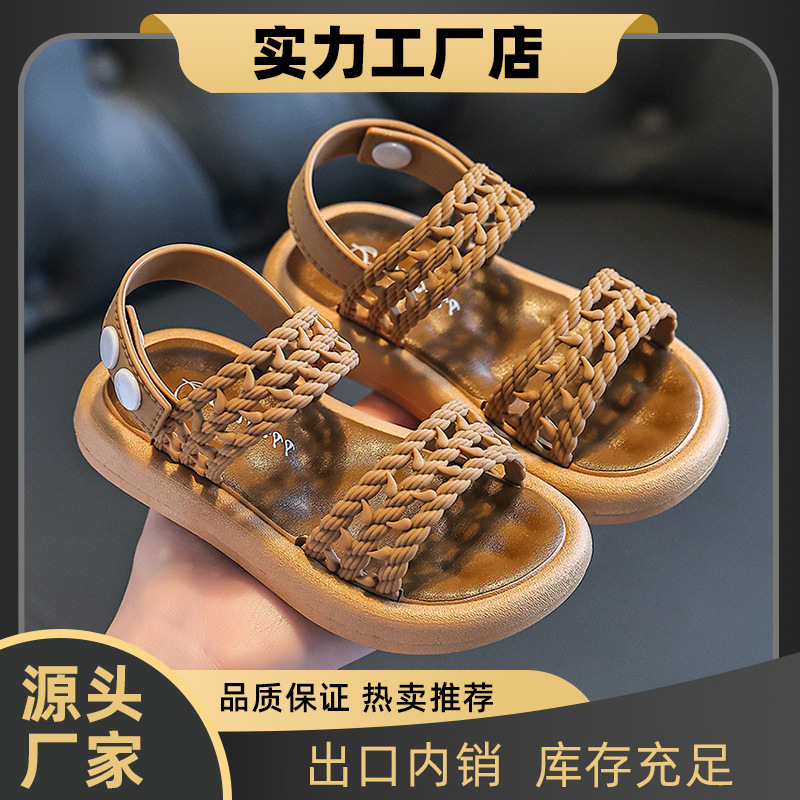 Fábrica de sandalias para niñas de verano para niños pequeños y medianos nuevos productos de exportación de comercio exterior al por mayor de sandalias para bebés de niñas