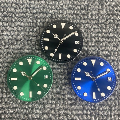 28.5MM Dial Literally Blue and green Noctilucent suit NH34/NH35 Movement watch refit parts