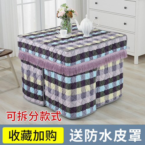 New Thick Square Electric Heater Cover, Fireplace Tablecloth Cover, Electric Stove Cover, Heating Desk Cover