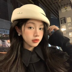 日系秋冬新品蝴蝶结盆帽女复古文艺百搭羊毛呢礼帽优雅圆顶毡帽子