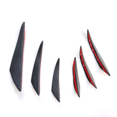 Car modified spoiler air knife carbon brazed 6-piece universal crescent air knife front bumper side skirt spoiler