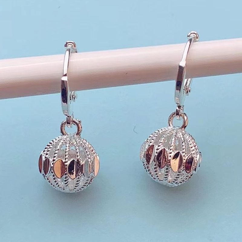 Plata real9999 pendientes de plata esterlina para mujeres nuevos pendientes de plata de fútbol delgados nuevos pendientes de plata antialérgicos chinos venta caliente