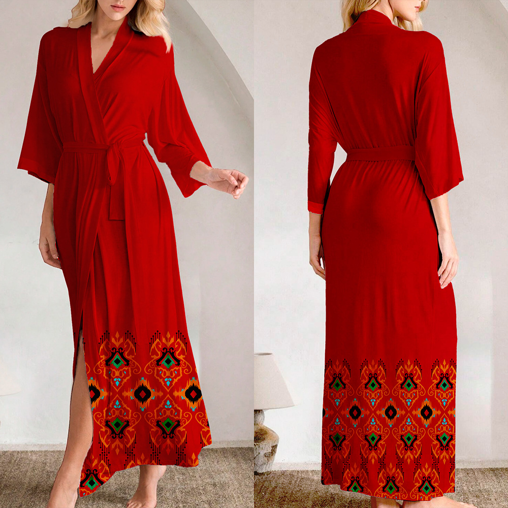 Yaoting nuevo pijama de tamaño grande mujer satén de verano Chiffon ligero lujo helado seda ropa de dormir WP3433