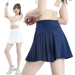 Cross-border pleated skirt European and American tennis badminton sports skirt skirt women's running fitness quick-drying anti-exposure