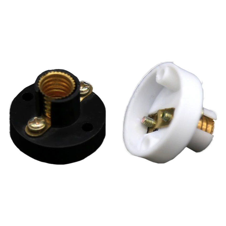 Патрон для лампы E10 КОРИЧНЕВЫЙ черный экспериментальный маленький патрон для лампы, декоративные светильники, пластиковый полностью медный резьбовой порт E12E14E27