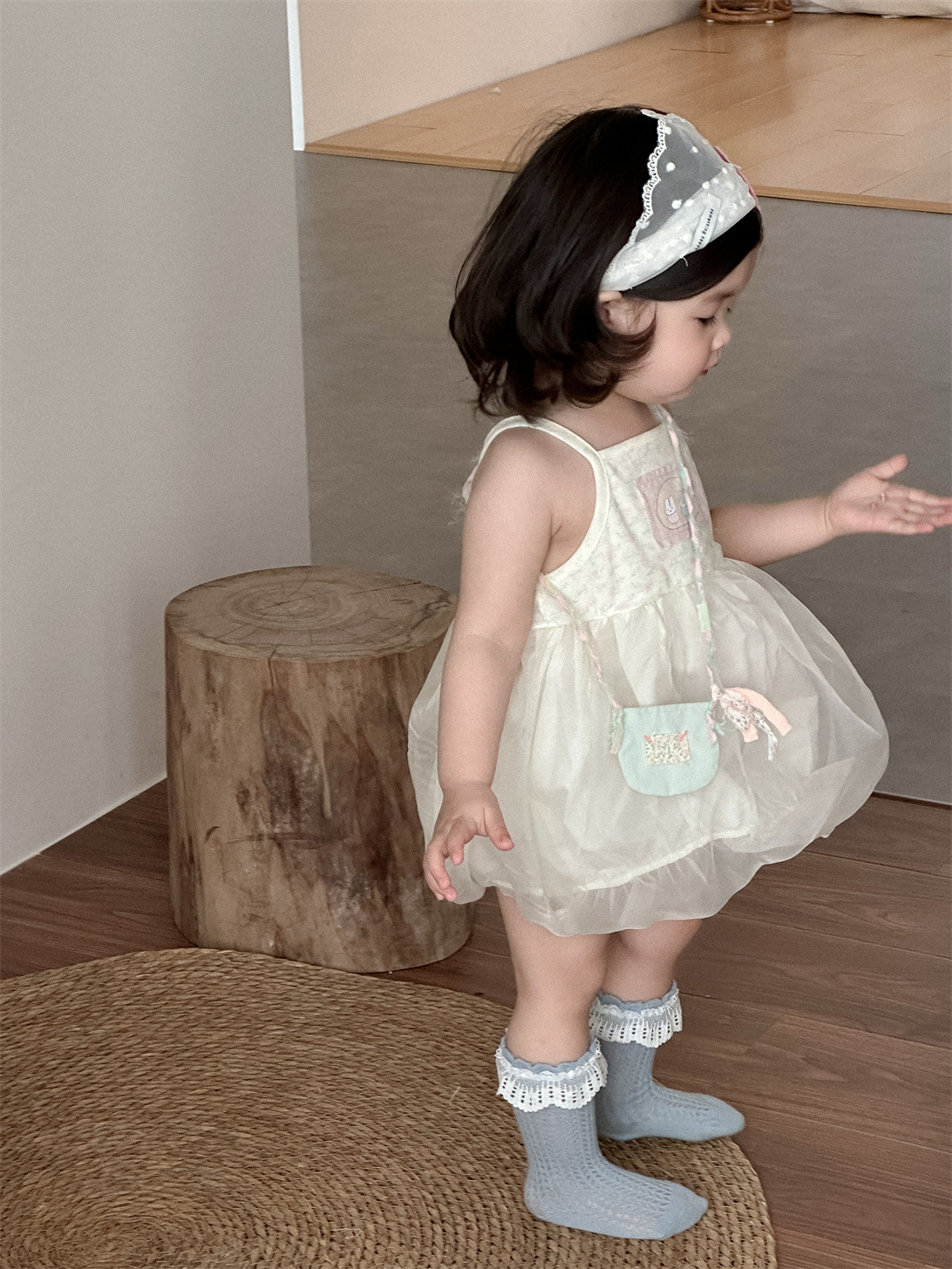Ropa de verano para bebés 2026, vestido de princesa para niñas, ropa infantil estilo coreano, vestido con tirantes para niñas, falda de gasa para niñas pequeñas