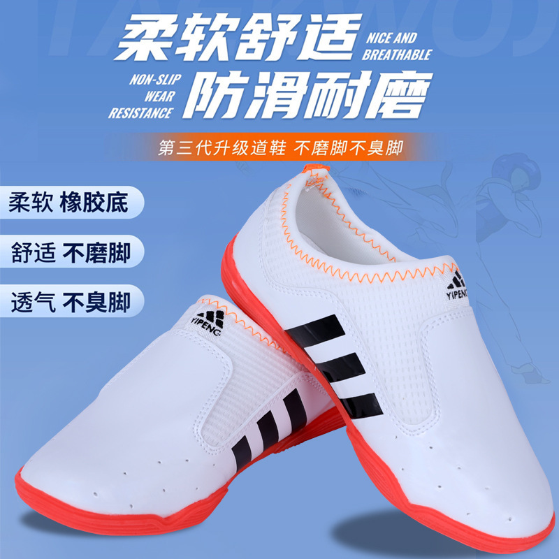 Manufacturer of Adult Taekwondo Shoes, Children's Rubber-Soled Training Shoes, Taekwondo Indoor Fitness Shoes with Shock Absorption