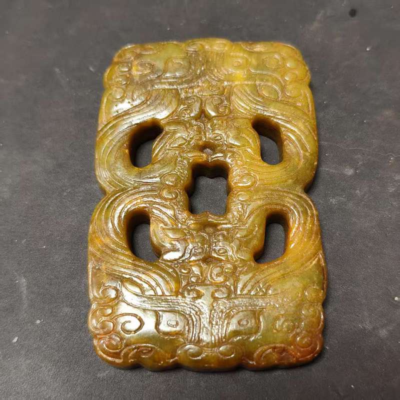 批发仿古做旧岫玉工艺品手把件摆件龙凤玉佩宫廷定型盒批发直播私|undefined