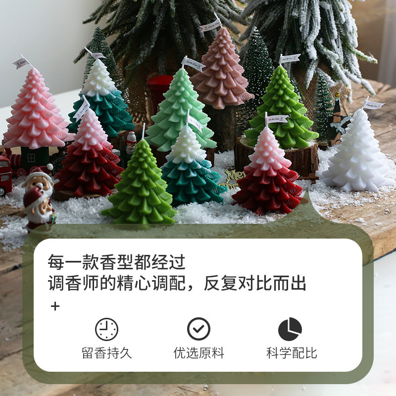クリスマスキャンドル雰囲気お土産手作りロマンチックなクリスマスプレゼントクロスボーダークリスマススタイルキャンドル卸売り|undefined