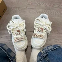 Cute sneakers, footwear for princess, fashionable demi-season high sports shoes