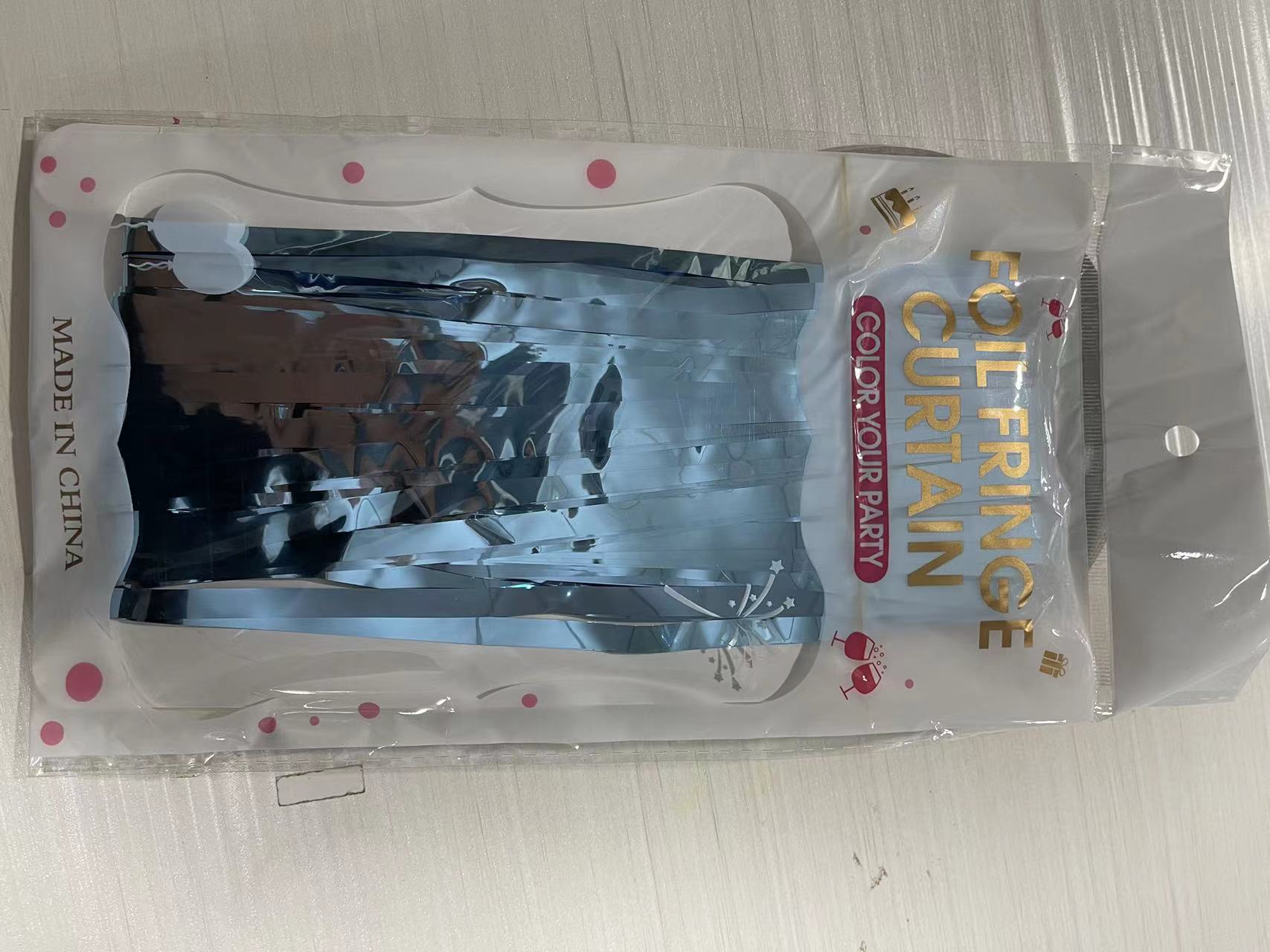 1*2 M 1,6 seda gruesa ordinaria brillante lluvia cortina de seda borla boda Fondo joyería