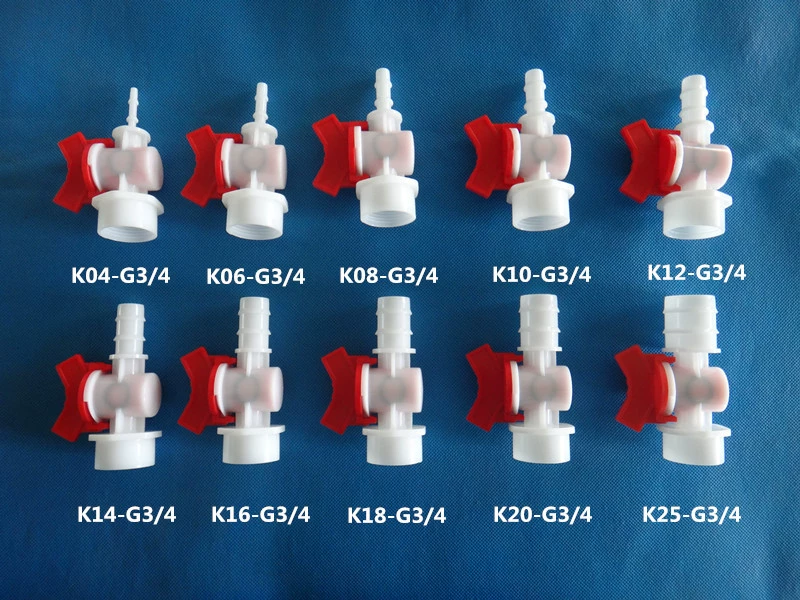 Пластиковый шланг шаровой кран 6 точек Внутренний провод пластиковый переключатель регулировки G3/4 Внутренний провод пластиковый регулирующий клапан 20 кран
