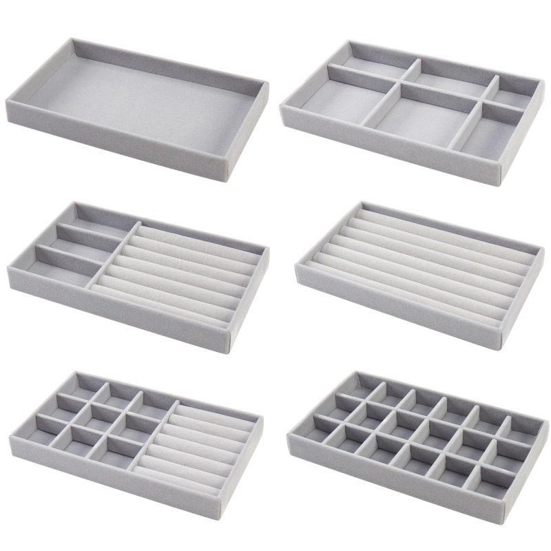 Contador cajón cascada bandeja de joyería almacenamiento para ver paleta pendientes pendientes anillos collares joyería caja de almacenamiento al por mayor