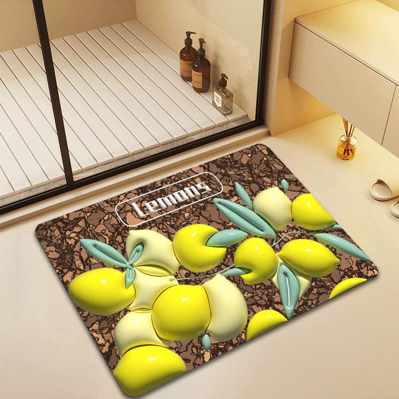 3d Illusion Bathroom Mat Super Absorbent Non Slip Chenille Rug_voghion.com