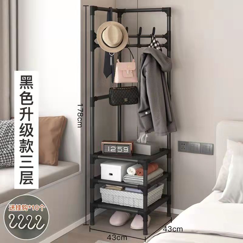 Percha de ropa de esquina multicapa ensamblada esquina dormitorio ligero lujo colgar percha de ropa multifuncional almacenamiento estante de piso doméstico