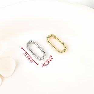 Color-Preserving 18K Gold-Filled Oval Ring Buckle Egg-Shaped Spring Buckle DIY Bracelet Necklace Bag Chain Jewelry Connecting Buckle