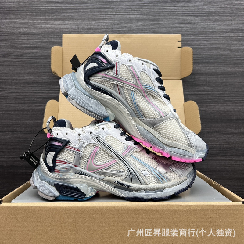 跨境专供毒家现货25ss纯原版本巴黎B家涂鸦做旧休闲运动鞋|undefined