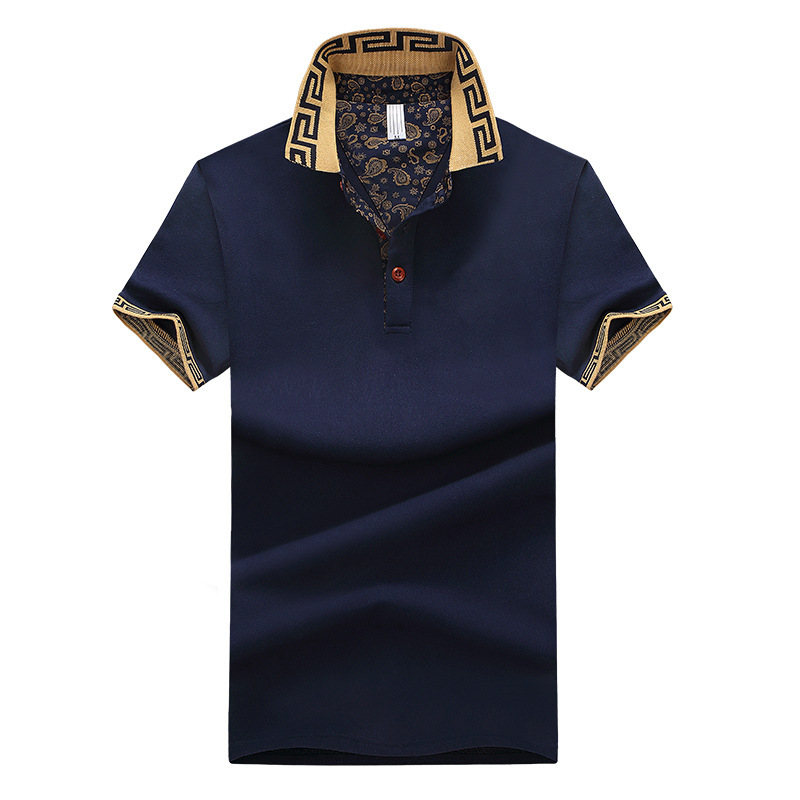 Cross-border trade loose men's polo shirt, new summer style, youth casual short-sleeved men's collared trendy T-shirt, men's clothing