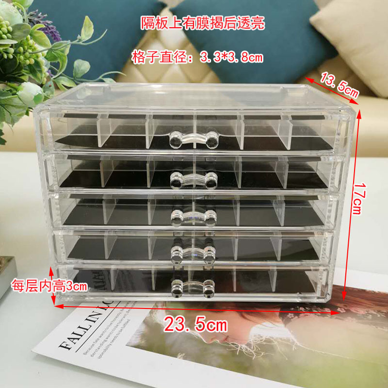 和風缶詰接着剤収納ボックスチェック柄ネイルアートドリルジュエリー引き出しオーガナイザーネイルアート用品デスクトップオーガナイザー