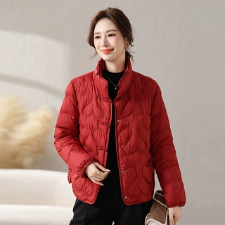 短款立领羽绒服女冬季2024新款时尚轻薄保暖鸭绒国风盘扣外套