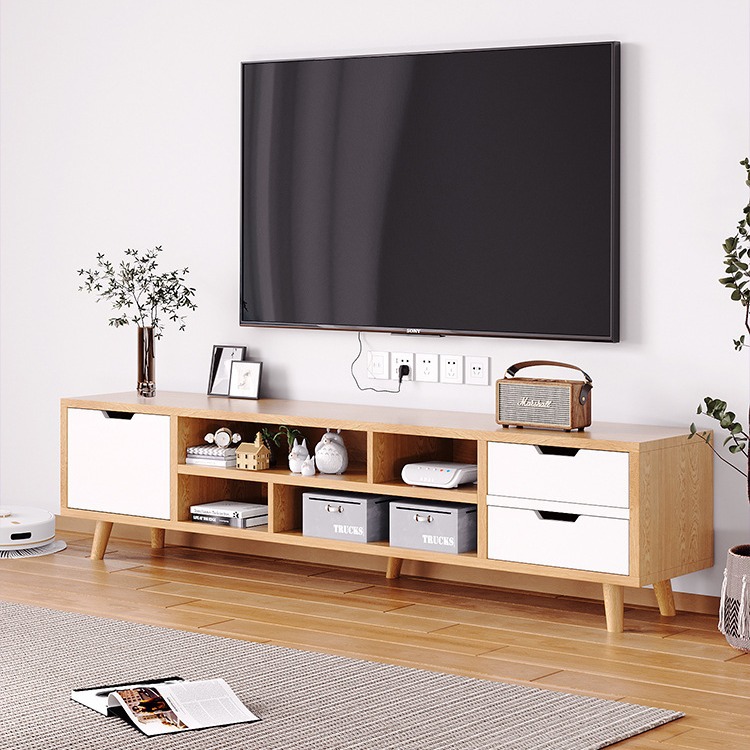 gabinete de televisión gabinete bajo moderno simple sala de estar pequeña casa dormitorio gabinete de piso de madera sólida simple gabinete de televisión