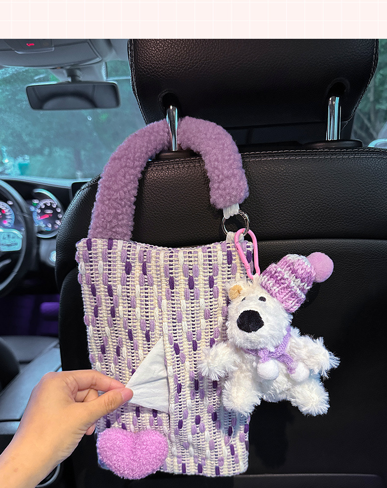 Car-Mounted Tissue Box, Hanging Type, 2026 New Model, High-End Car Tissue Holder, Practical Storage