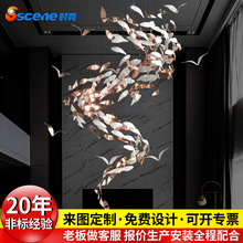 工程酒店宴会厅大堂酒吧别墅会所灯具售楼部沙盘玻璃艺术翅膀吊灯