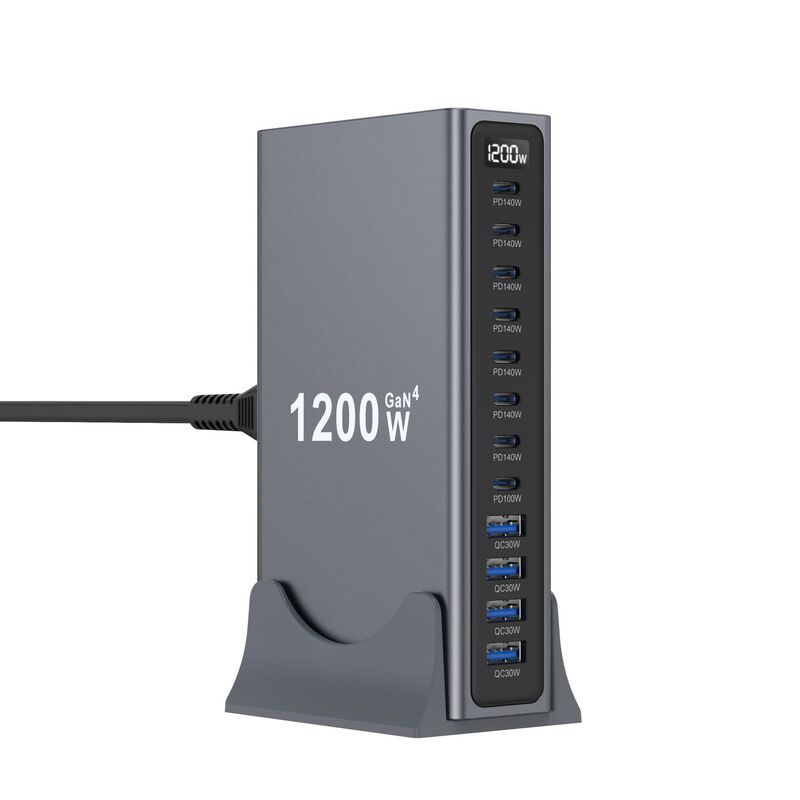 1200W Desktop Charger Cross-Border New Model 1300W Gallium Nitride Pd Charger 12-Port Desktop Charger 1200W Desktop Charger Cross-Border New Model 1300W Gallium Nitride Pd Charger 12-Port Desktop Charger