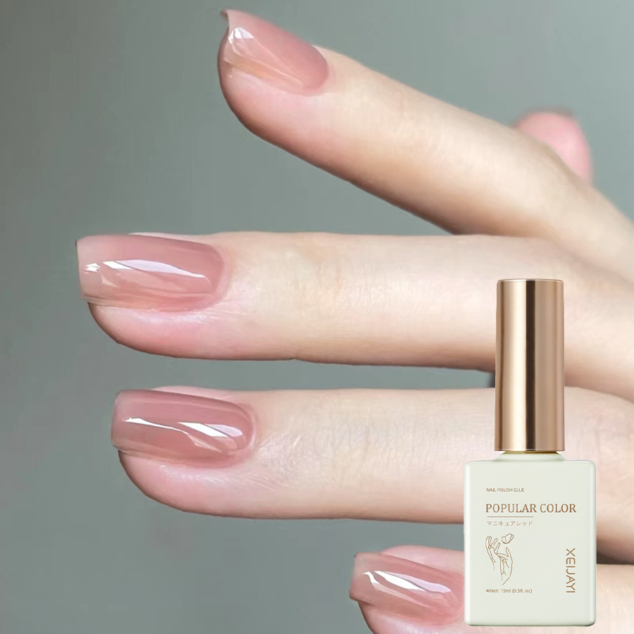 Solid color new white nail polish gel naked through nail shop special high nail polish lasting firm factory wholesale