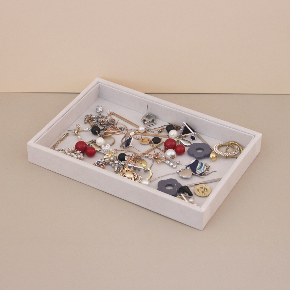 88g Weight Jewelry Display Classification Density plate, Flannel Material Geometric Pattern Simple Style Style Density Plate Flannel Simple Style Geometric Jewelry Display 2