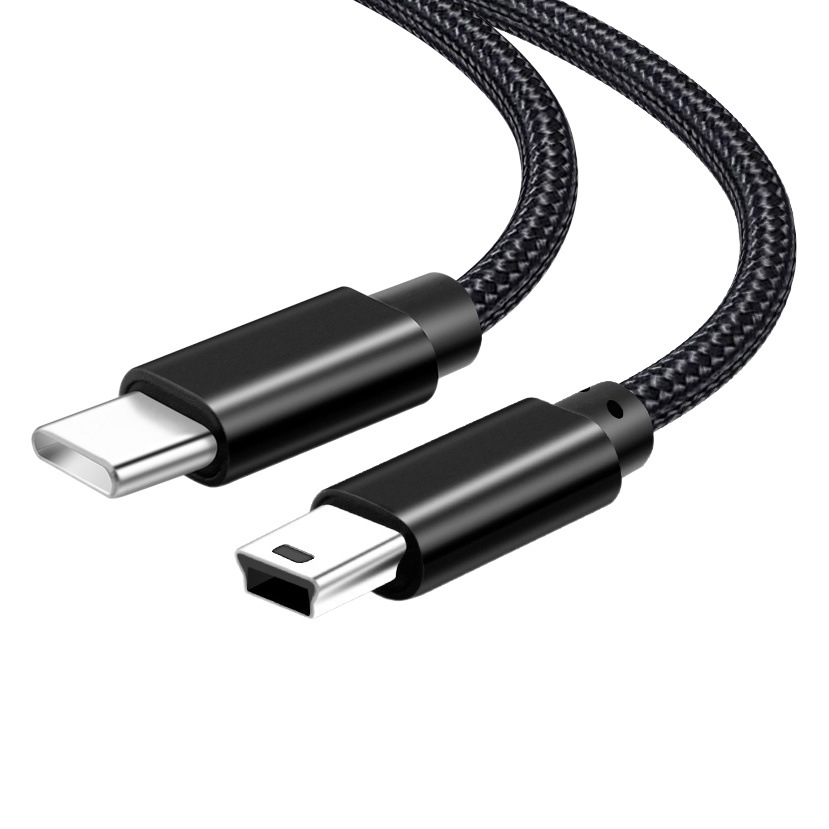 Cable de datos tipo C a MiniUSB Puerto T Cable de datos de conexión de caja de disco duro de computadora portátil a cámara