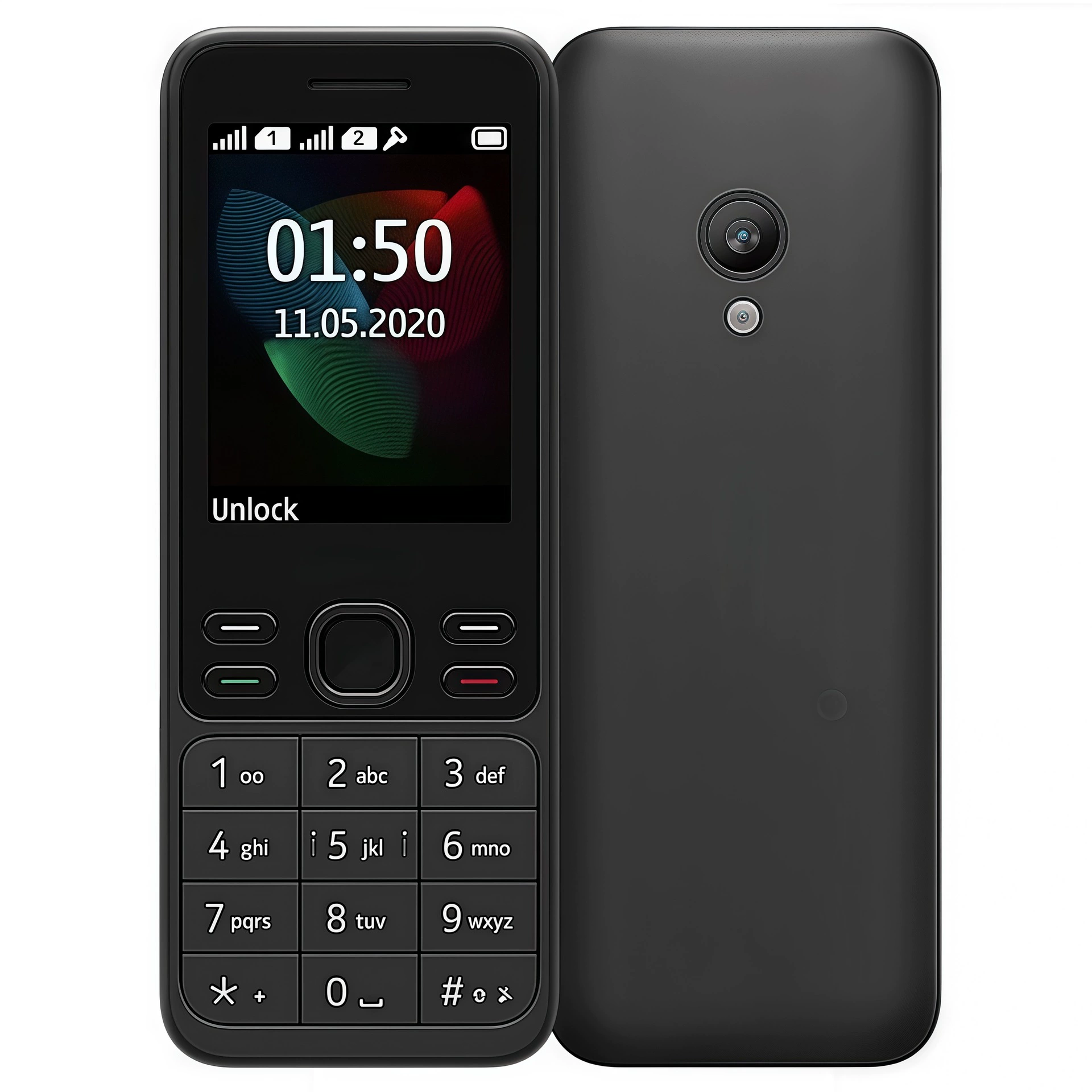 Мобильный телефон Meku для пожилых, 2G, выпуск 2020, цвета черный/зеленый/красный
