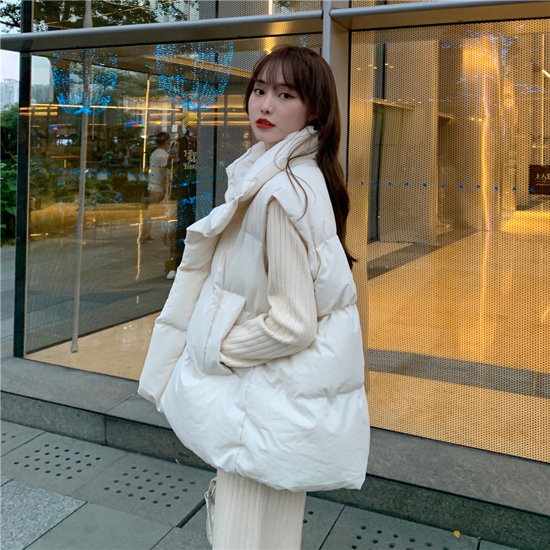 Down Cotton Vest for Women 2025 New Wide Korean Style Loose Outer Vest Jacket Autumn and Winter Vest Jacket Down Cotton Vest for Women 2025 New Wide Korean Style Loose Outer Vest Jacket Autumn and Winter Vest Jacket
