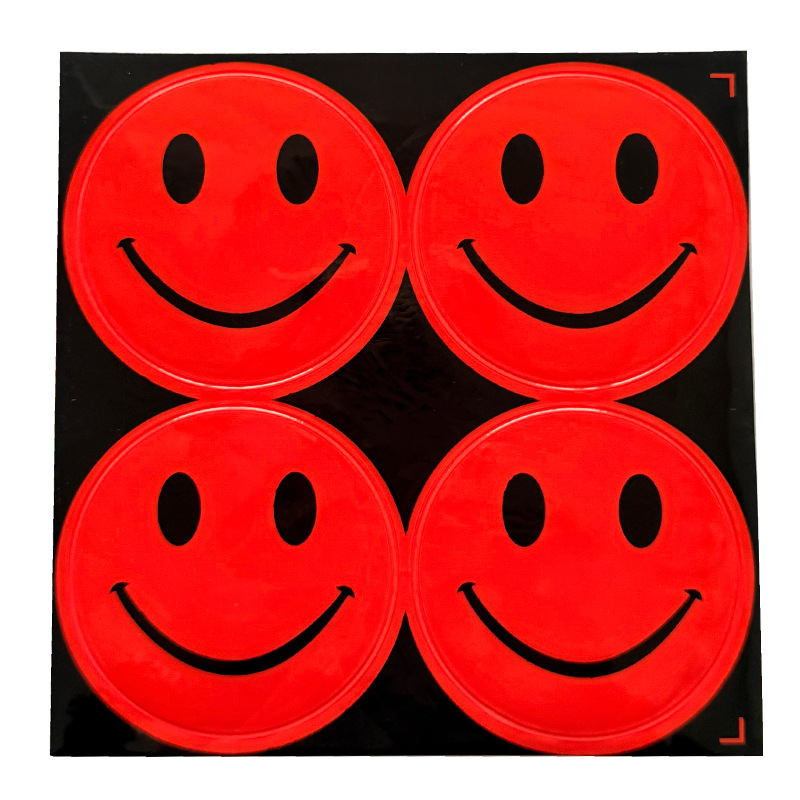 65*65*주황색*PVC 반사 격자+자체 접착