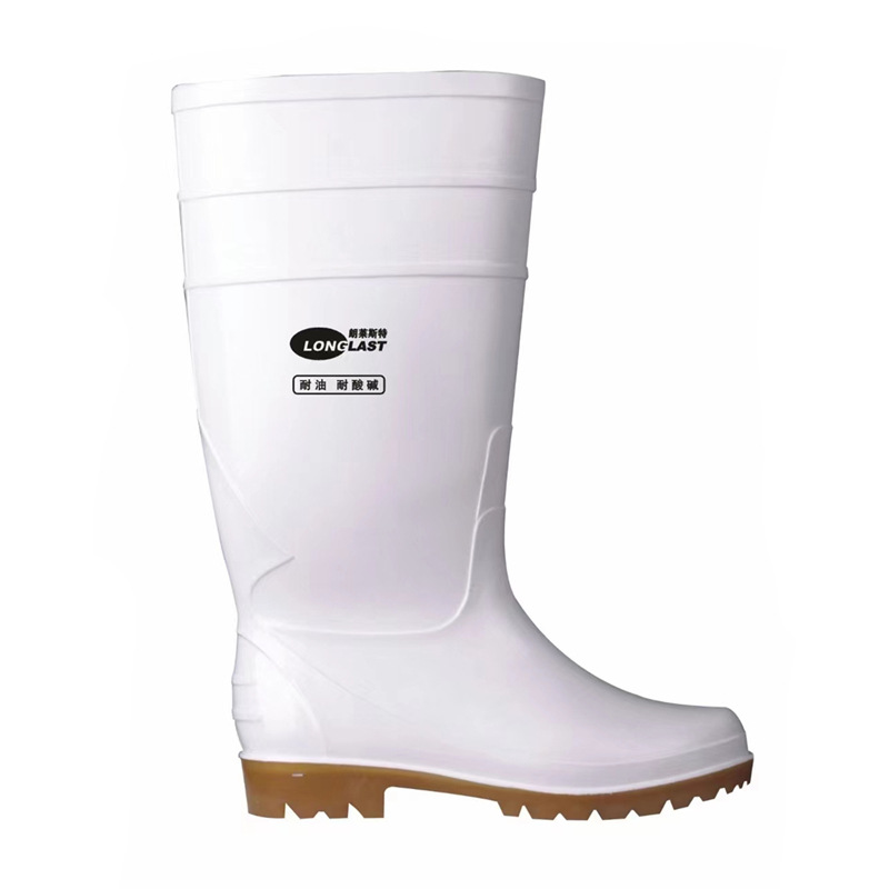 厂家直销朗莱斯特食品防护靴 PVC高筒耐酸碱雨靴 耐油防滑劳保鞋