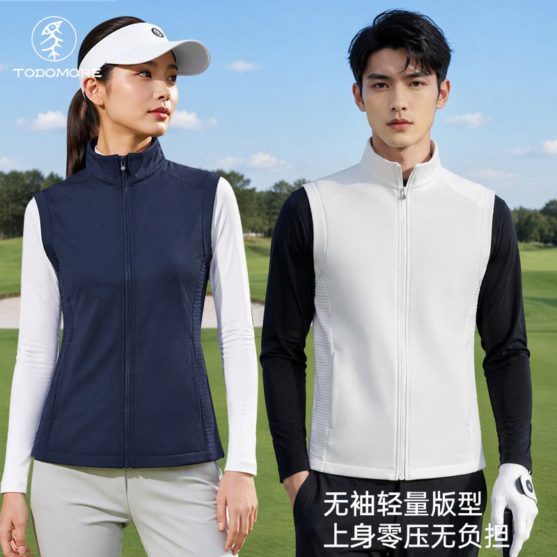 Autumn and winter vest for men and women, fleece-lined, windproof, water-resistant, warm, sleeveless, shoulder-cut, outdoor softshell sports vest